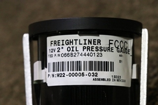 USED W22-00005-032 OIL PRESS DASH GAUGE RV PARTS FOR SALE