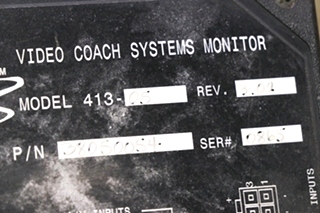 USED RV 38050054 ALADDIN VIDEO COACH SYSTEMS MONITOR MODULE FOR SALE