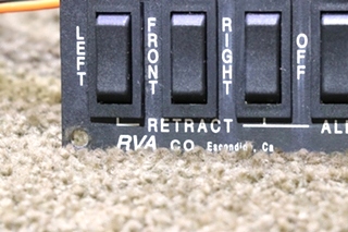 USED RVA JII LEVELING SYSTEM SWITCH PANEL MOTORHOME PARTS FOR SALE