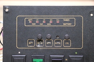 USED MOTORHOME TANK MONITOR & SWITCH PANEL FOR SALE