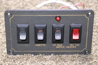USED RV MONACO KITCHEN / DINETTE / WATER HEATER SWITCH PANEL FOR SALE