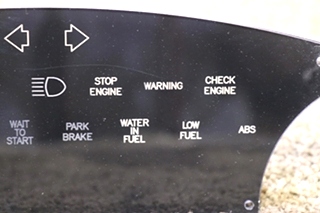 USED MOTORHOME DASH WARNING LIGHT PANEL FOR SALE