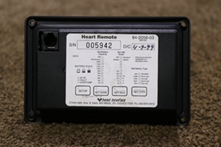USED RV/MOTORHOME HEART INTERFACE HEART REMOTE 84-2056-03 FOR SALE