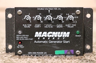 USED MAGNUM ENERGY AUTOMATIC GENERATOR START RV PARTS FOR SALE