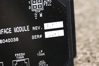 USED RV/MOTORHOME ALADDIN TANK INTERFACE MODULE 38040038 FOR SALE
