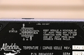 USED 38040037 ALADDIN TEMPERATURE / COMPASS MODULE RV PARTS FOR SALE