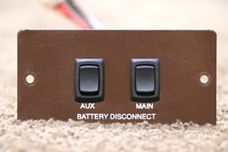 USED BATTERY DISCONNECT AUX / MAIN SWITCH PANEL L9224 RV/MOTORHOME PARTS FOR SALE