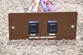 USED BATTERY DISCONNECT AUX / MAIN SWITCH PANEL L9224 RV/MOTORHOME PARTS FOR SALE
