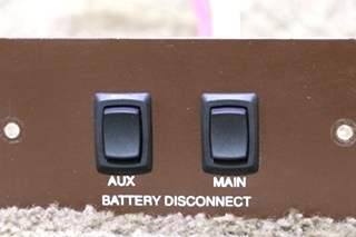 USED BATTERY DISCONNECT AUX / MAIN SWITCH PANEL L9224 RV/MOTORHOME PARTS FOR SALE