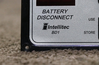 USED RV/MOTORHOME INTELLITEC BATTERY DISCONNECT BD1 PANEL 01-00066-005 FOR SALE