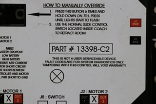 USED 13398-C2 DUAL MOTOR SYNCHRONOUS VELOCITY SLIDE CONTROLLER RV PARTS FOR SALE