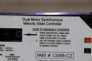 USED 13398-C2 DUAL MOTOR SYNCHRONOUS VELOCITY SLIDE CONTROLLER RV PARTS FOR SALE