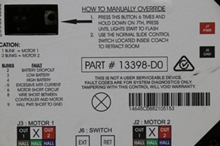 USED LIPPERT 13398-D0 DUAL MOTOR SYNCHRONOUS VELOCITY SLIDE CONTROLLER MOTORHOME PARTS FOR SALE
