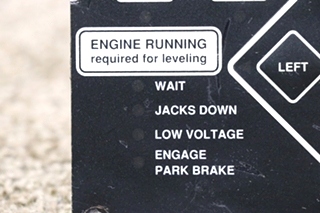 USED POWER GEAR 140-1226 LEVELING CONTROLS TOUCH PAD MOTORHOME PARTS FOR SALE