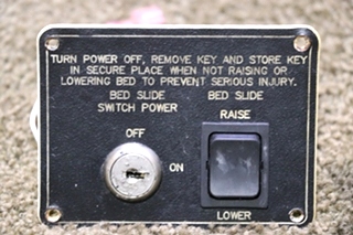 USED BED SLIDE KEY & SWITCH PANEL RV/MOTORHOME PARTS FOR SALE