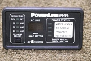USED POWERLINE EMS BY INTELLITEC DISPLAY PANEL 00-00757-000 RV/MOTORHOME PARTS FOR SALE