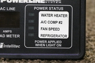USED POWERLINE EMS BY INTELLITEC DISPLAY PANEL 00-00757-000 RV/MOTORHOME PARTS FOR SALE