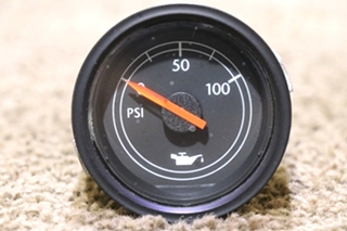 USED RV W22-00005-017 OIL PRESS DASH GAUGE FOR SALE