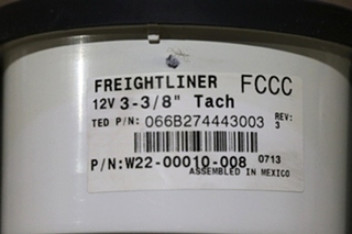 USED W22-00010-008 FREIGHTLINER TACHOMETER DASH GAUGE RV PARTS FOR SALE
