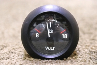 USED 75540010001 VOLT DASH GAUGE RV PARTS FOR SALE