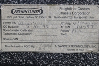 USED MOTORHOME FREIGHTLINER 22-47407 DASH CLUSTER FOR SALE