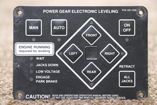 USED POWER GEAR ELECTRONIC LEVELING TOUCH PAD 140-1226 RV/MOTORHOME PARTS FOR SALE