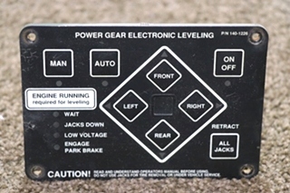 USED POWER GEAR ELECTRONIC LEVELING TOUCH PAD 140-1226 RV/MOTORHOME PARTS FOR SALE