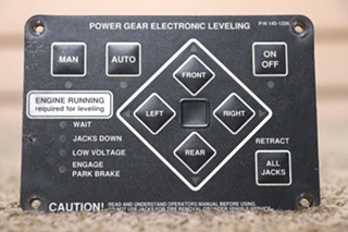 USED POWER GEAR ELECTRONIC LEVELING TOUCH PAD 140-1226 RV/MOTORHOME PARTS FOR SALE