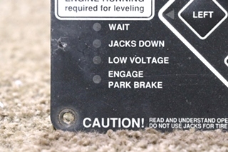USED POWER GEAR ELECTRONIC LEVELING TOUCH PAD 140-1226 RV/MOTORHOME PARTS FOR SALE