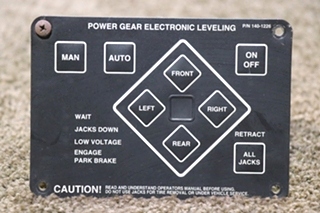 USED MOTORHOME POWER GEAR 140-1226 ELECTRONIC LEVELING TOUCH PAD FOR SALE