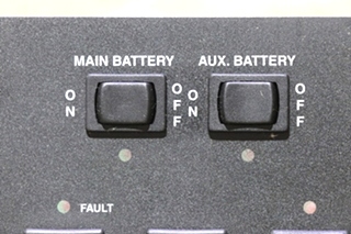 USED F91-0600 KIB BATTERY AND WATER SWITCH PANEL RV PARTS FOR SALE