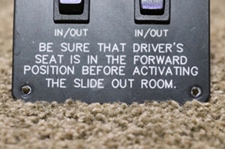 USED RV OFF DOORSIDE & DOORSIDE SLIDE OUT SWITCH PANELS FOR SALE