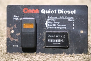 USED ONAN QUIET DIESEL GENERATOR SWITCH PANEL RV/MOTORHOME PARTS FOR SALE