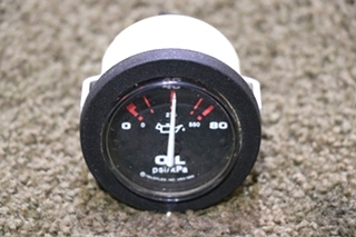 USED TELEFLEX OIL PRESS DASH GAUGE RV/MOTORHOME PARTS FOR SALE
