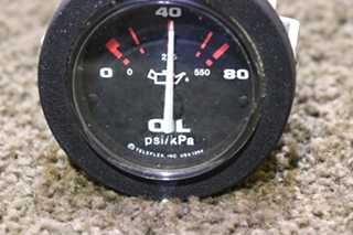 USED TELEFLEX OIL PRESS DASH GAUGE RV/MOTORHOME PARTS FOR SALE