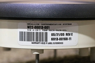 USED FREIGHTLINER 4 IN 1 W22-00013-001 OIL / ENGINE / FRONT / REAR DASH GAUGE MOTORHOME PARTS FOR SALE