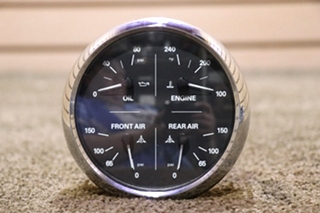 USED MOTORHOME FREIGHTLINER 4 IN 1 W22-00013-002 OIL / ENGINE / FRONT / REAR DASH GAUGE FOR SALE