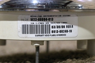 USED W22-00004-013 FREIGHTLINER SPEEDOMETER DASH GAUGE RV PARTS FOR SALE