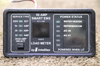 USED RV 00-00903-150 INTELLLITEC 50 AMP SMART EMS DISPLAY PANEL FOR SALE