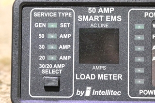 USED RV 00-00903-150 INTELLLITEC 50 AMP SMART EMS DISPLAY PANEL FOR SALE