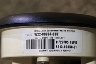 USED FREIGHTLINER SPEEDOMETER DASH GAUGE W22-00004-000 RV/MOTORHOME PARTS FOR SALE