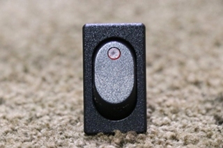 USED BLACK WITH RED LIGHT 0852-0270 ROCKER SWITCH MOTORHOME PARTS FOR SALE