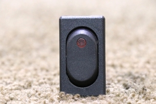 USED BLACK WITH RED LIGHT ROCKER SWITCH RV/MOTORHOME PARTS FOR SALE