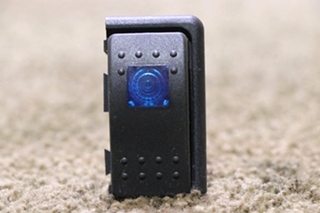 USED BLUE LIGHT BLACK ROCKER SWITCH RV PARTS FOR SALE