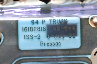 USED DASH CLUSTER 16182816 MOTORHOME PARTS FOR SALE