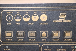 USED KIB SS193 SYSTEMS MONITOR PANEL MOTORHOME PARTS FOR SALE