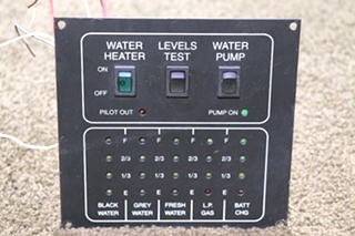 USED RV/MOTORHOME TANK MONITOR PANEL LA1049 FOR SALE