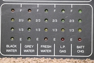 USED RV/MOTORHOME TANK MONITOR PANEL LA1049 FOR SALE