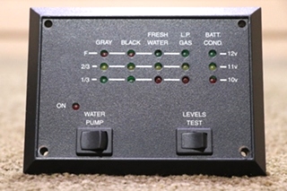 USED TANK MONITOR PANEL RV PARTS FOR SALE