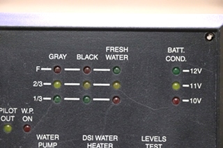 USED TANK MONITOR PANEL L9251 RV/MOTORHOME PARTS FOR SALE